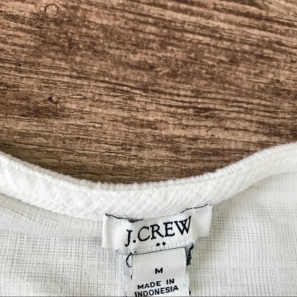 J Crew White V Neck Front Tie Top - Picture 3 of 4